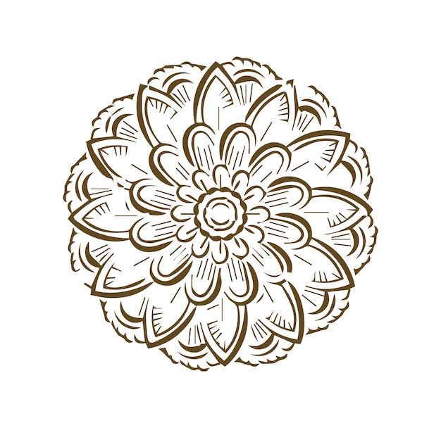 a drawing of a flower that has a design that says  flower  on it