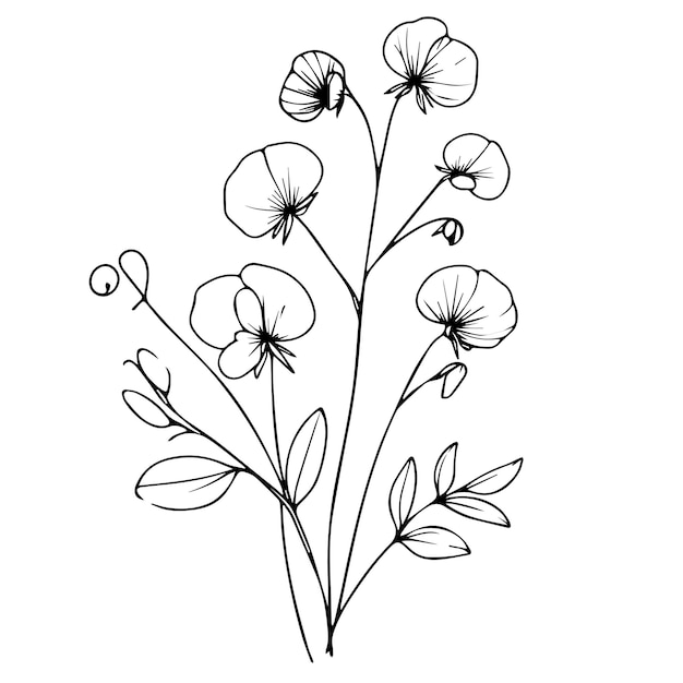 a drawing of a flower that has the number 8 on it