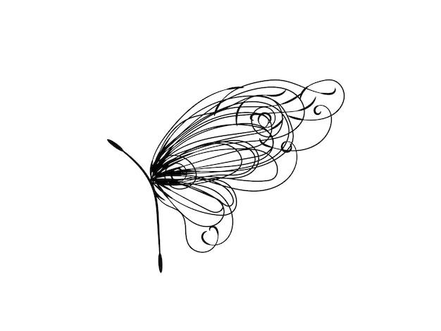 a drawing of a flower with a black drawing of a flower