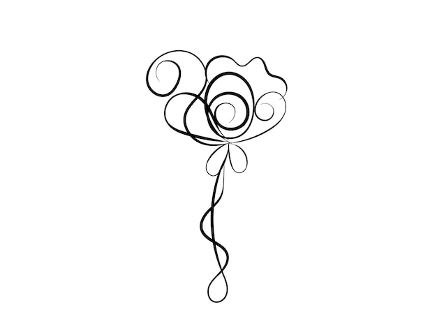 a drawing of a flower with a ribbon that says  flower