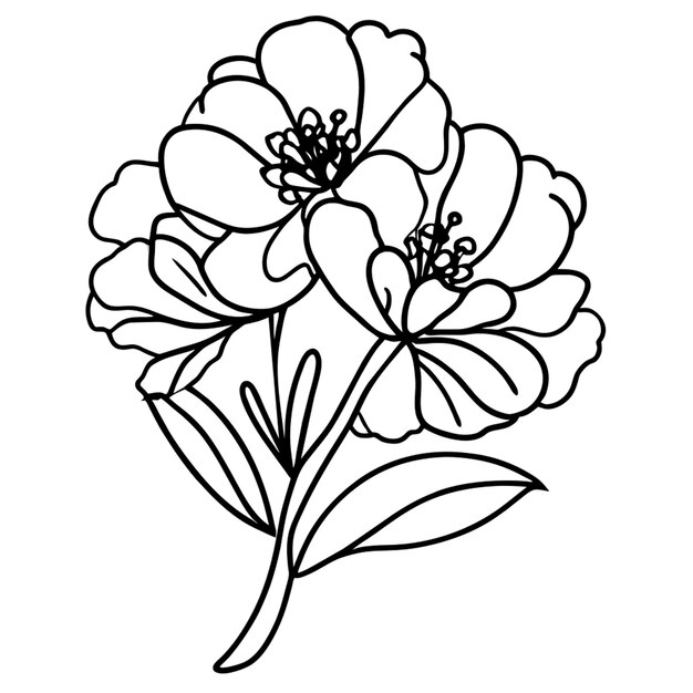 Vector a drawing of a flower with the word  flowers  on it