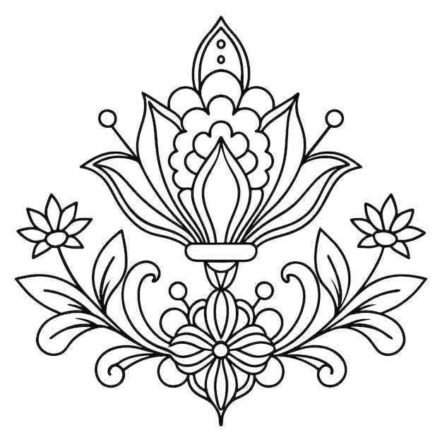 a drawing of a flower with the word lotus on it