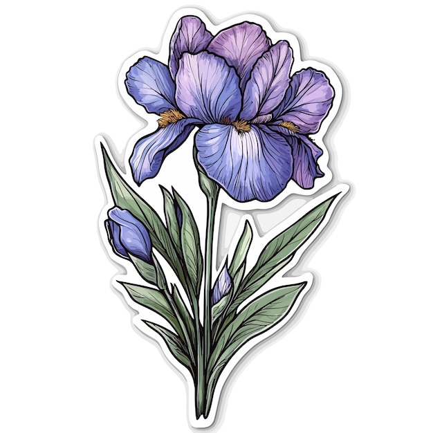 Vector a drawing of a flower with the word tulips on it