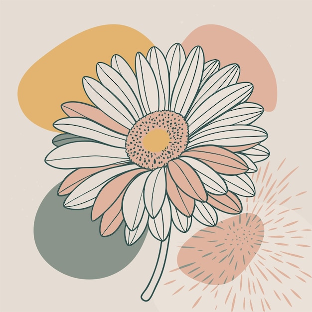 Vector a drawing of a flower with the words daisy on it