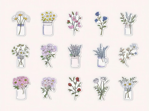 a drawing of flowers in a vase with the words flowers