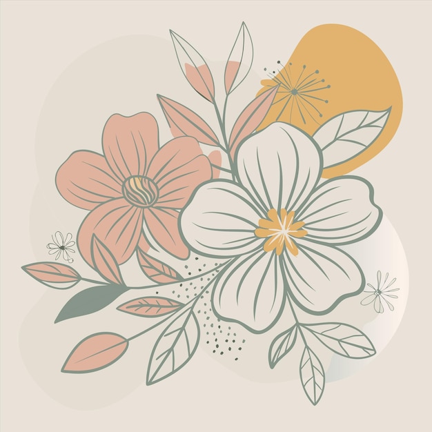 Vector a drawing of flowers with the word quot spring quot on it