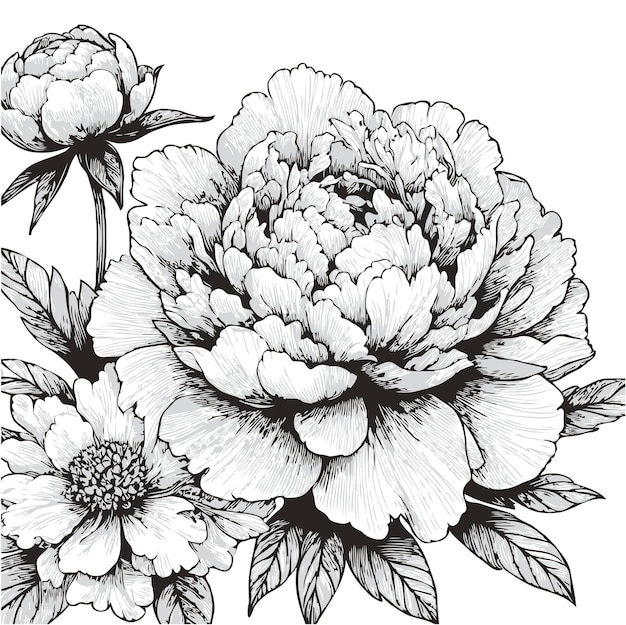 a drawing of flowers with the words flowers on it