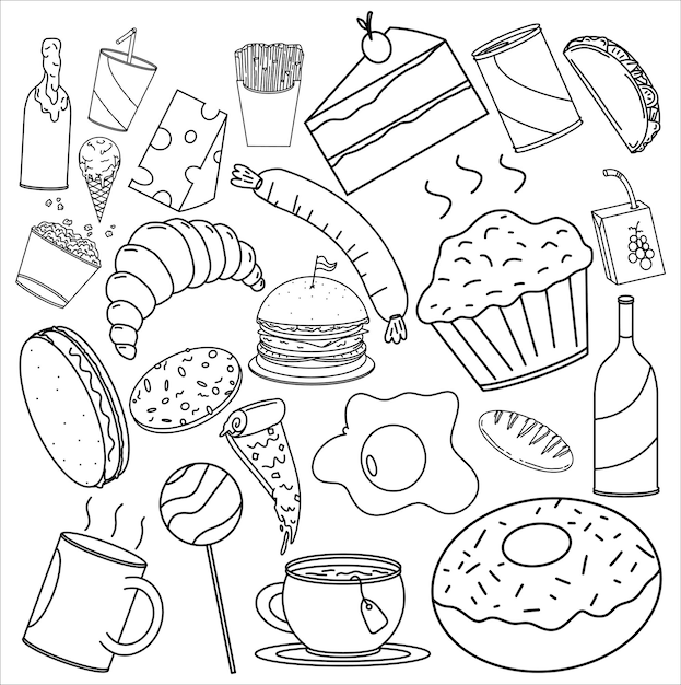 Drawing Foods Doodle