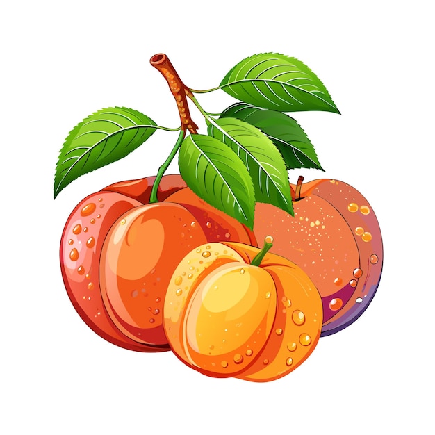 a drawing of fruit with the word peaches on it