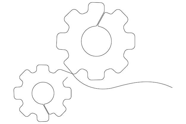 a drawing of a gear with a line drawn on it