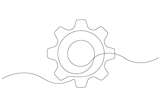 a drawing of a gear with a line through the middle