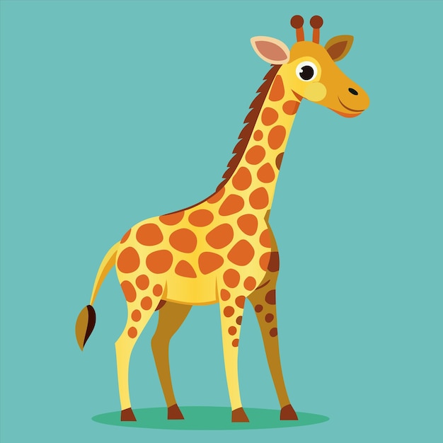 a drawing of a giraffe with a giraffe on it