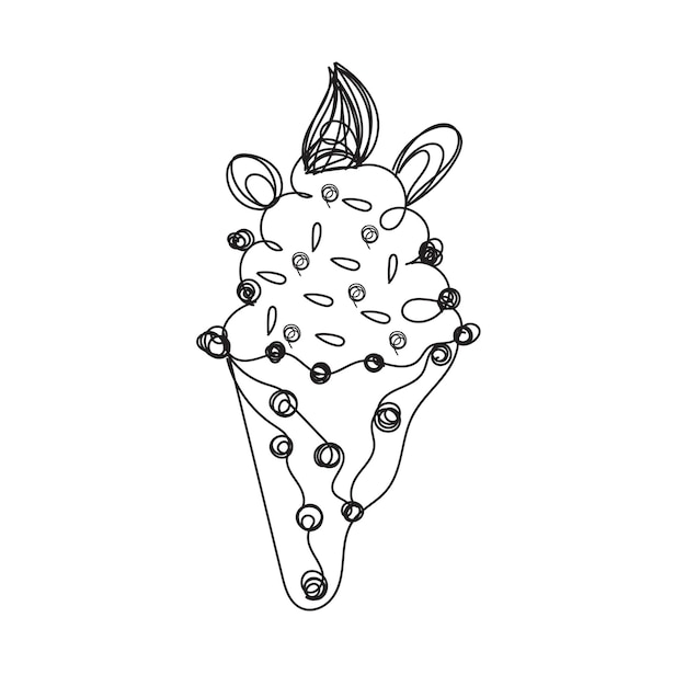 a drawing of a giraffe with a piece of fruit on it