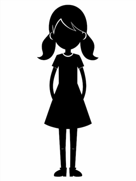 a drawing of a girl with a hat on her head