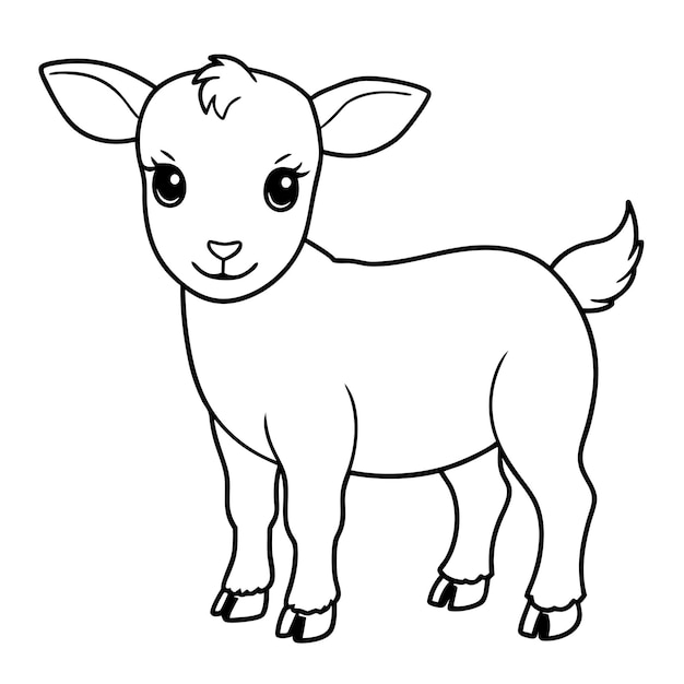 a drawing of a goat vector illustration