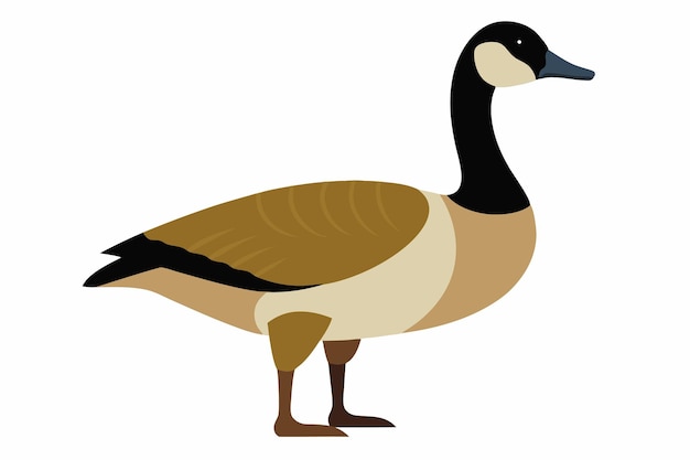 a drawing of a goose with a brown background