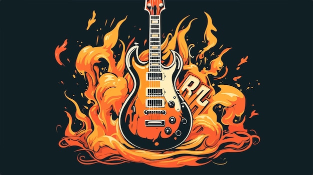 a drawing of a guitar with the word b c