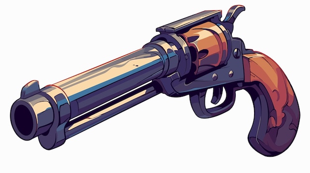 a drawing of a gun that has a gun on it