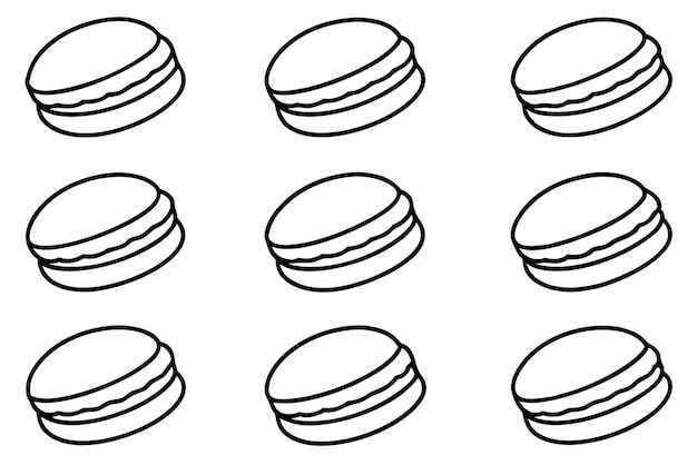 a drawing of a hamburger with different patterns