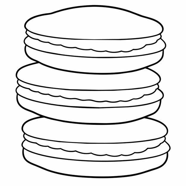 Vector a drawing of a hamburger with a line of buns on it