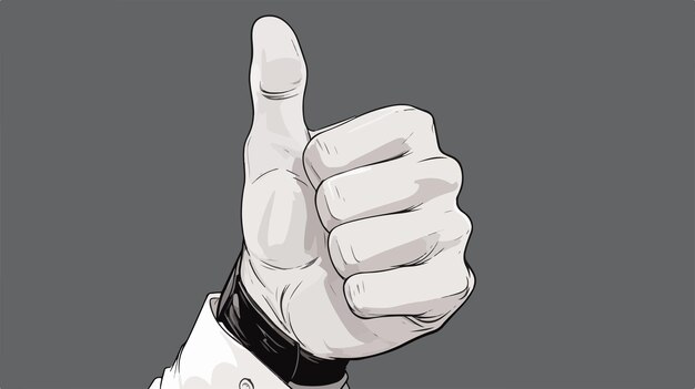 Vector a drawing of a hand giving a thumbs up sign