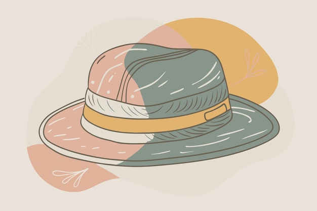 Vector a drawing of a hat with a hat on it