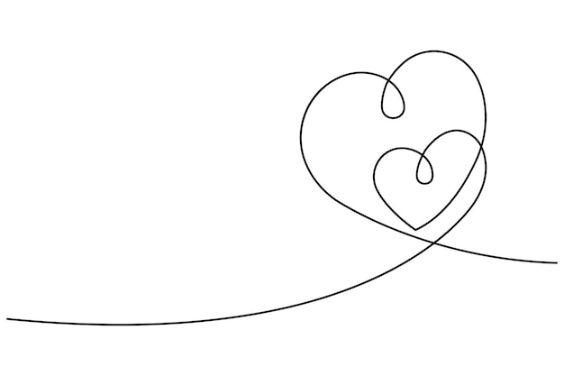 a drawing of a heart with a line drawn on it