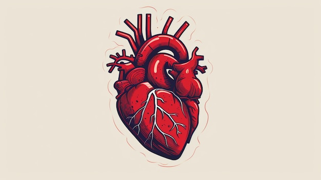 a drawing of a heart with the word human heart on it