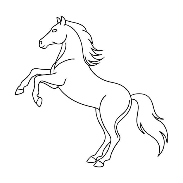 Vector a drawing of a horse that has a horse on it