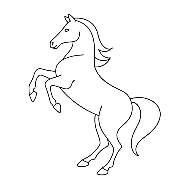 Vector a drawing of a horse that has a horse on it