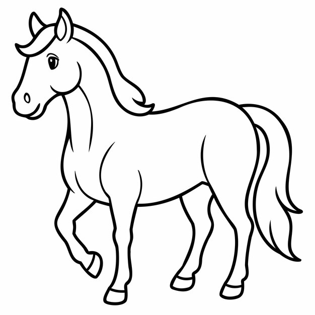 Vector a drawing of a horse that has a horse on it