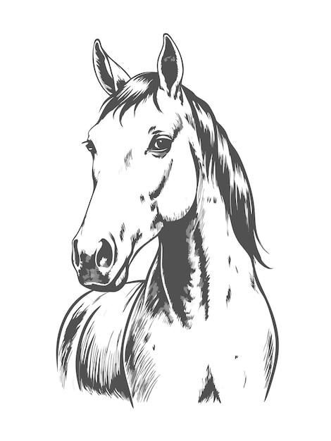 Vector a drawing of a horse that has a horse on it