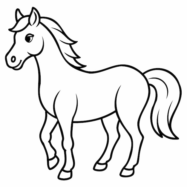 a drawing of a horse that has a tail that says quot a horse quot