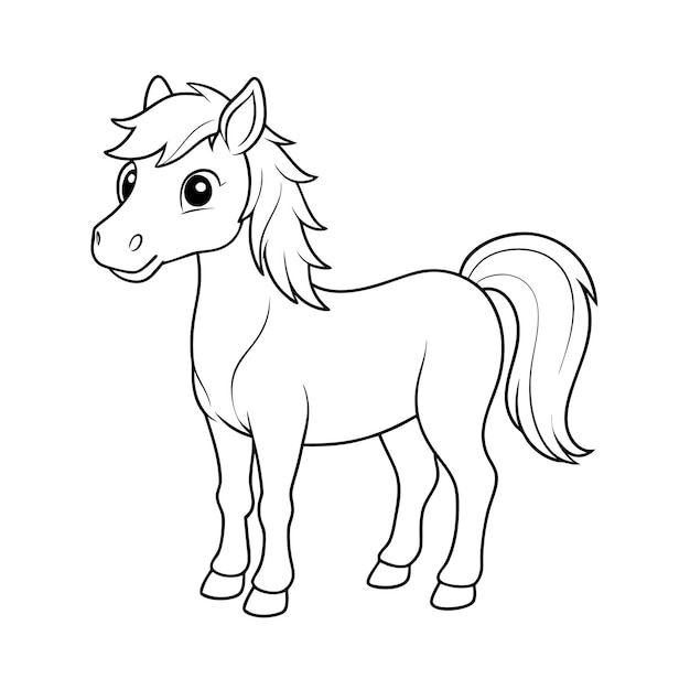 a drawing of a horse vector line design