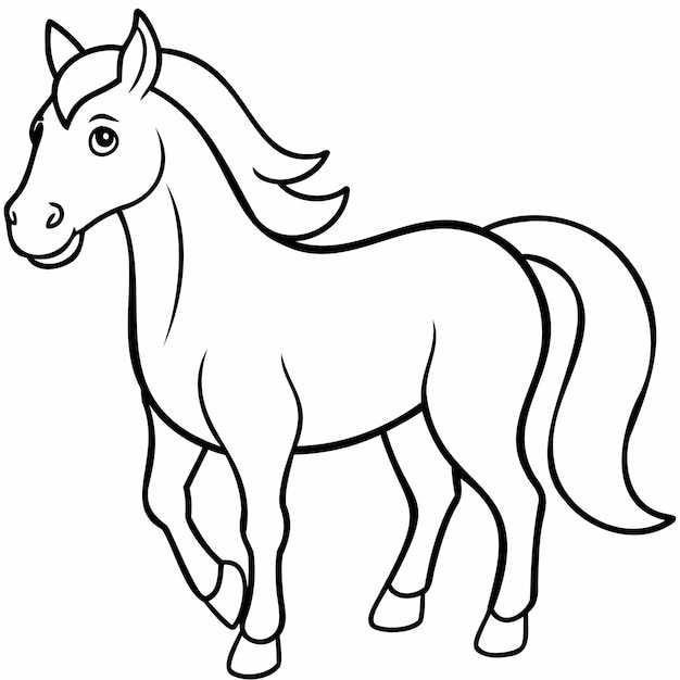 Vector a drawing of a horse with a horse on it