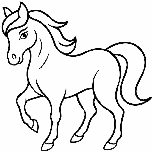 a drawing of a horse with a tail that says quot the horse quot