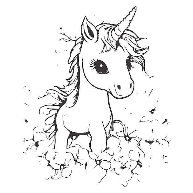 a drawing of a horse with the words quot unicorn quot on it