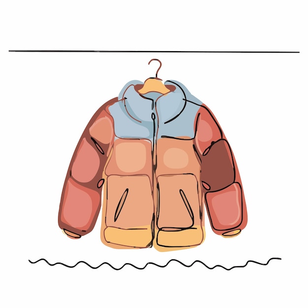 a drawing of a jacket that says  jacket  on it