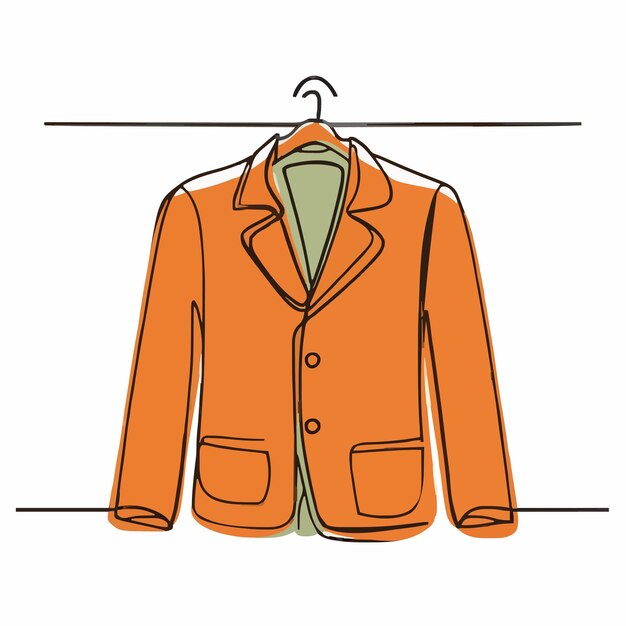 Vector a drawing of a jacket that says  orange