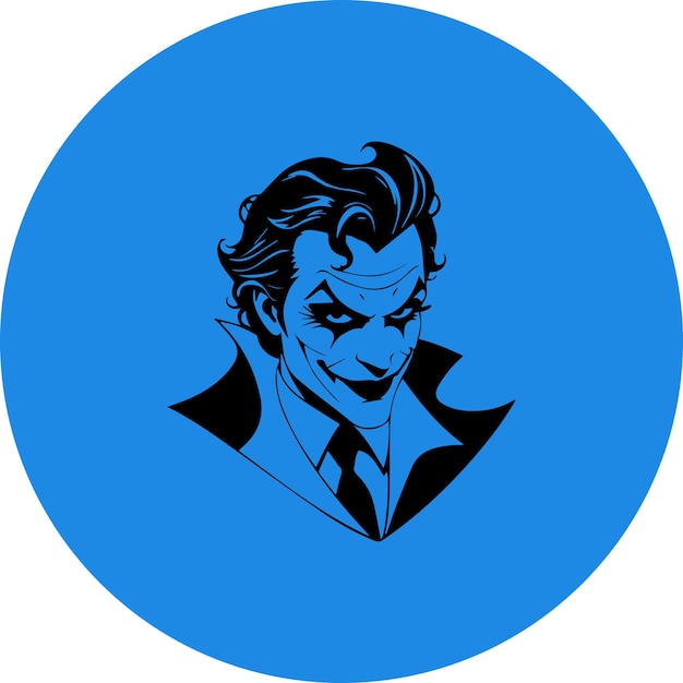 a drawing of a joker with a face on it