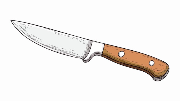 Vector a drawing of a knife with a hole in the middle