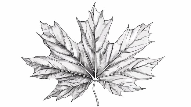 Vector a drawing of a leaf by person