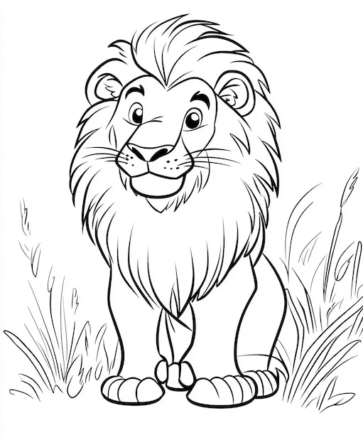 a drawing of a lion with a lion on it