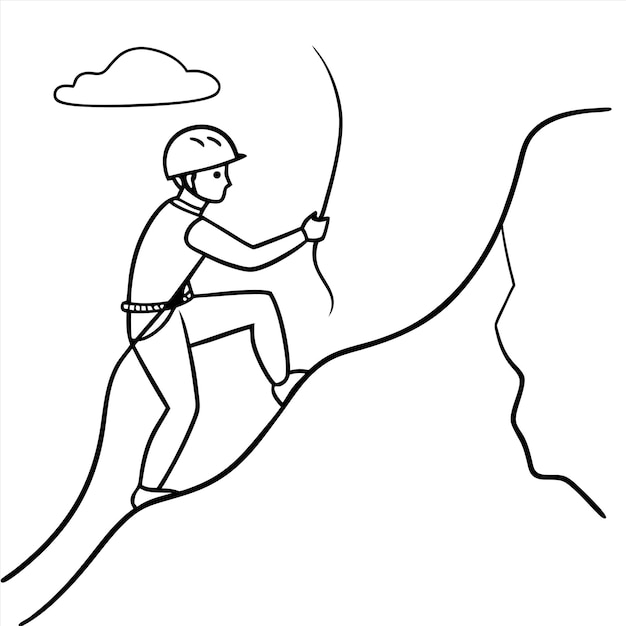 Vector a drawing of a man on a tree with a stick that says quot he is holding a fish quot