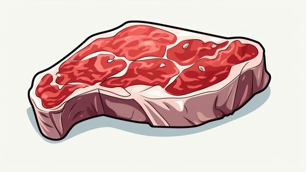 Vector a drawing of a meat with the word beef on it