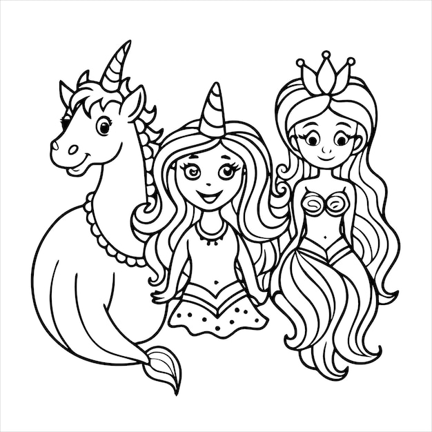 a drawing of a mermaid and a dragon with a mermaid on the top