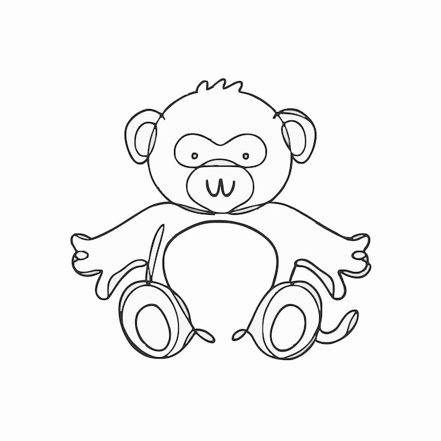 a drawing of a monkey with a monkey on it