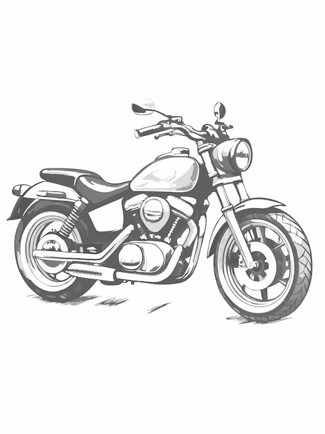 Vector a drawing of a motorcycle with the number 5 on it