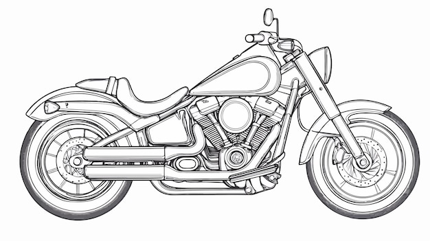 Vector a drawing of a motorcycle with the word  motorcycle  on it