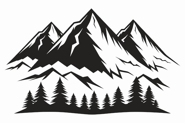 a drawing of a mountain with the name snow on it